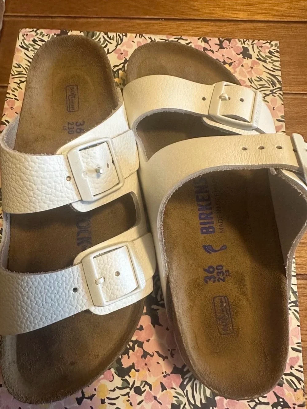 Birkenstock Kids White Double Strap Sandals
